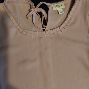 J Crew Sleeveless Women's Blouse Shirt Sz 4 Lavender Polyester Back Tie Pullover